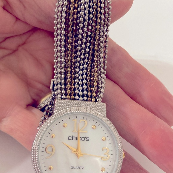Chico’s Women Kerrianne Watch Mixed Metal Band - Picture 2 of 7